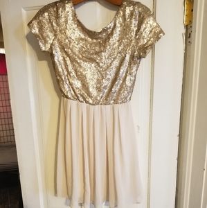 Forever 21 gold dress